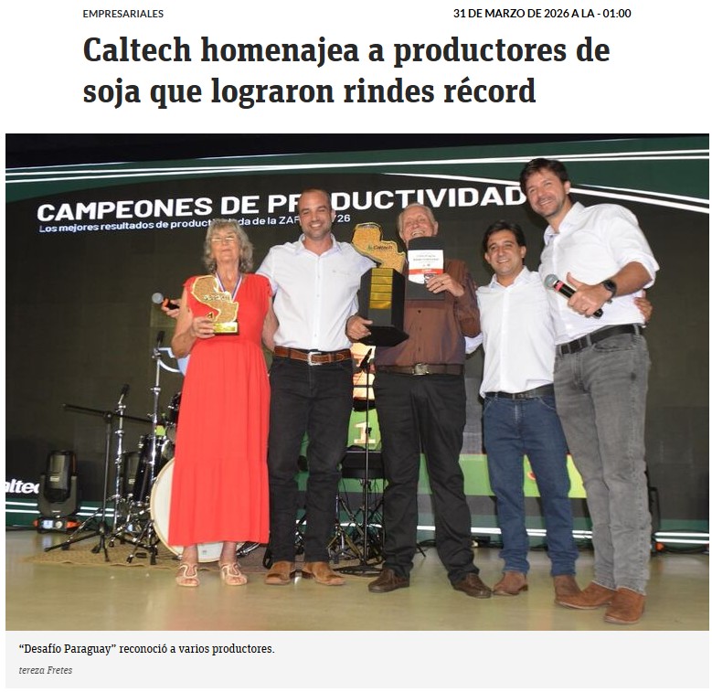 ABC Color destacó los rindes récord del Desafío Paraguay de Caltech